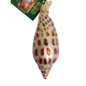 Glass Blown Ornament - Junonia Sea Shell- 4"
